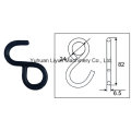 Professional Manufacturer of Metal Hardware, 25mm X 500kg S-Hook for Ratchet Strap